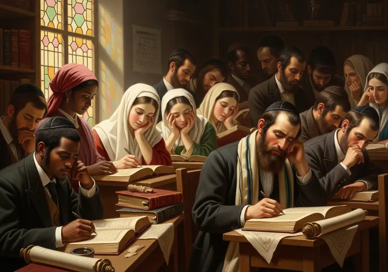 jewish people learing mussar